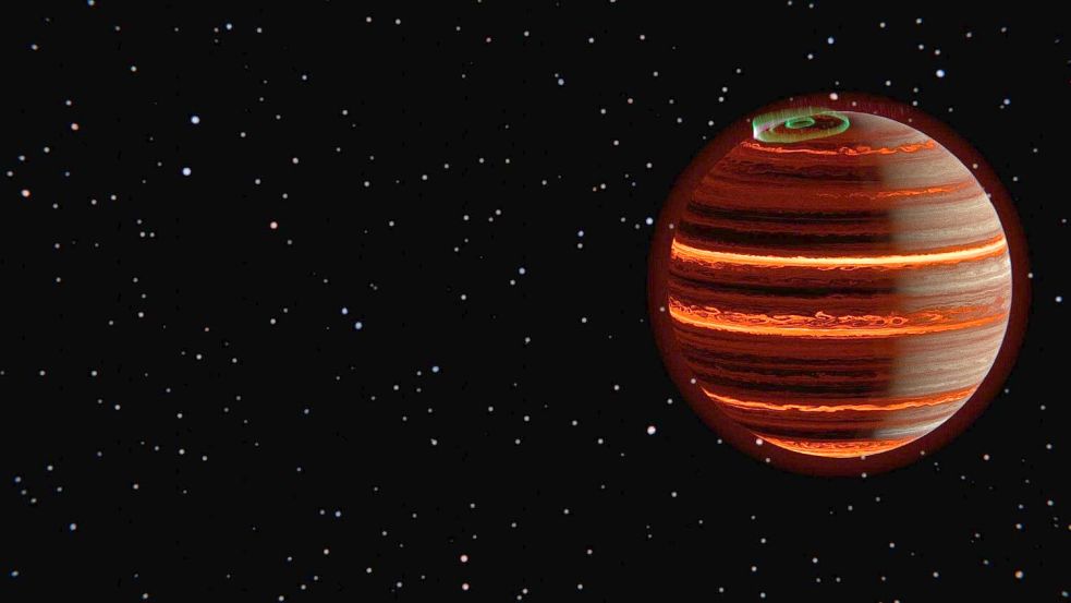 Künstlerische Darstellung des Braunen Zwerges SIMP-0136 Foto: Evert Nasedkin/Trinity College D