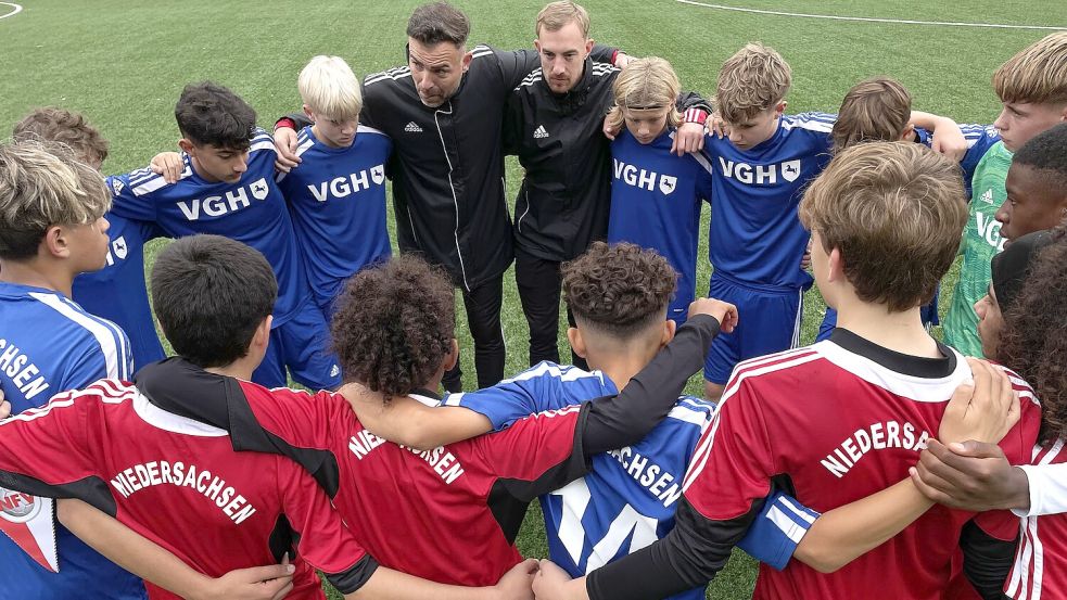 Am vergangenen Wochenende traf sich Tobias Ryl mit seinen U14-Junioren des NFV zu einem Lehrgang mit Sachsen. Die beiden Testspiele wurden gewonnen. Foto: Verband