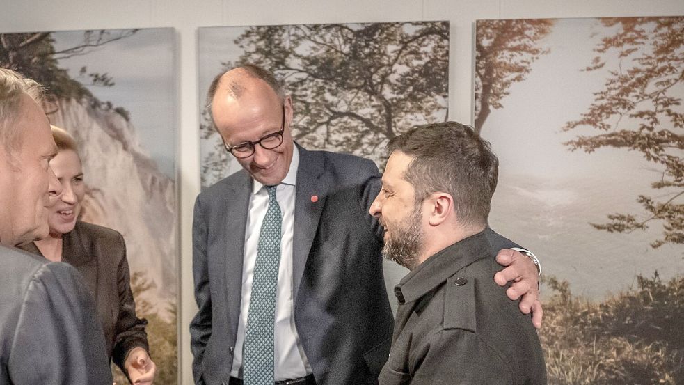 Bundeskanzler Friedrich Merz will „jeden Weg unterstützen, der es ermöglicht, russische Vermögenswerte zu nutzen, um der Ukraine weiter zu helfen“. Foto: Michael Kappeler/dpa