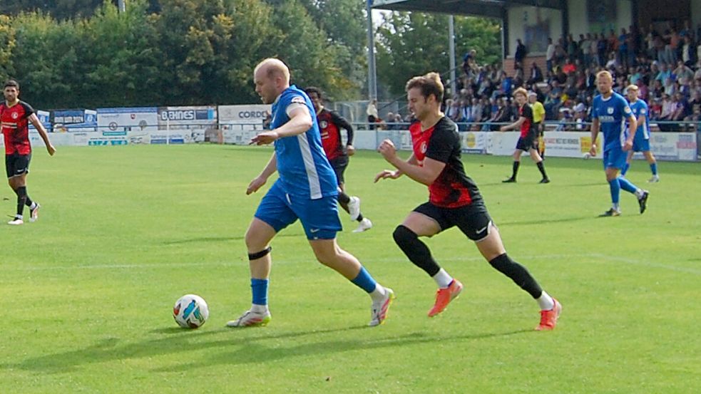 BW Papenburg (am Ball Ole Eucken) will in Lohne zurück in die Erfolgsspur. Foto: Marco Reemts