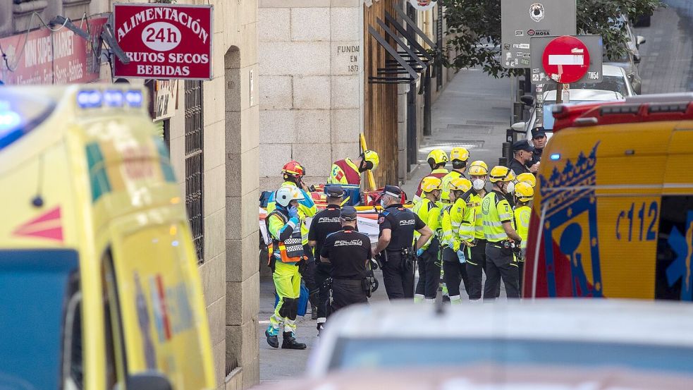 16 Einheiten der Madrider Feuerwehr waren zeitweise im Einsatz. Foto: Alejandro Martínez Vélez/EUROP