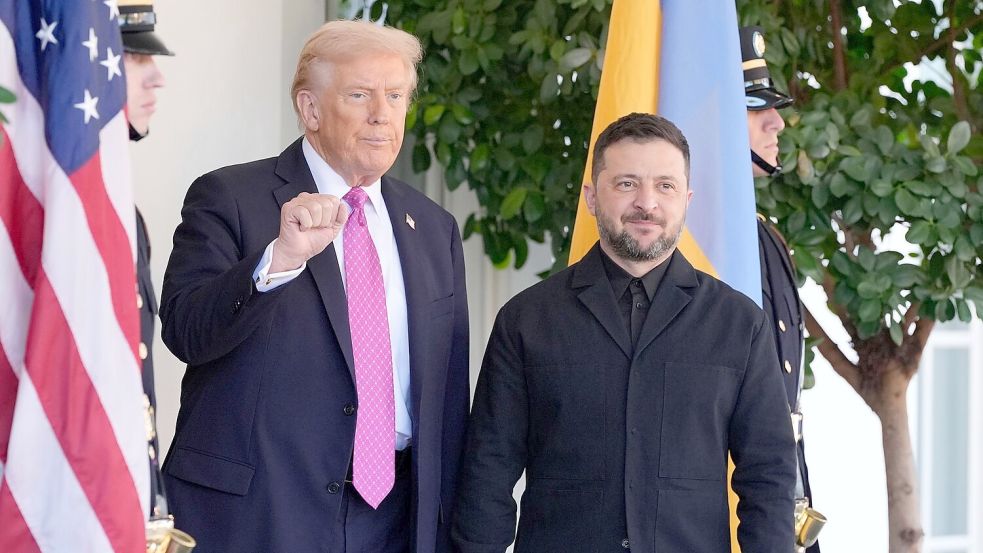 Trump und Selenskyj trafen sich im Weißen Haus. Foto: Alex Brandon/AP/dpa