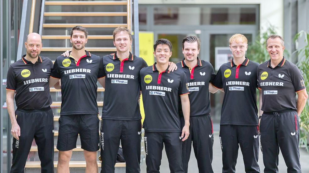 Aus im EM-Halbfinale: Die deutsche Tischtennis-Nationalmannschaft der Männer. Foto: Rolf Vennenbernd