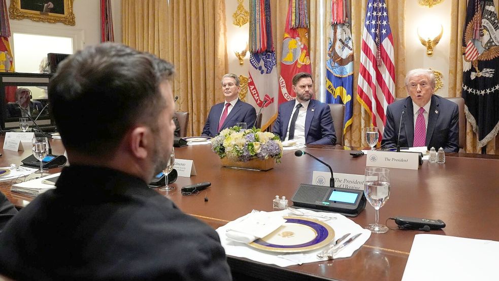 Nach seinem jüngsten Besuch im Weißen Haus konnte der ukrainische Präsident Wolodymyr Selenskyj keine konkreten Ergebnisse verkünden. (Archivbild) Foto: Alex Brandon/AP/dpa