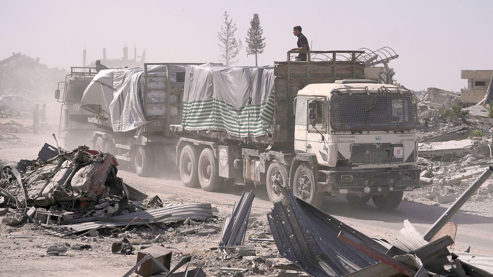 Inzwischen lässt Israel wieder humanitäre Güter in den abgeriegelten Gazastreifen. Foto: Jehad Alshrafi/AP/dpa