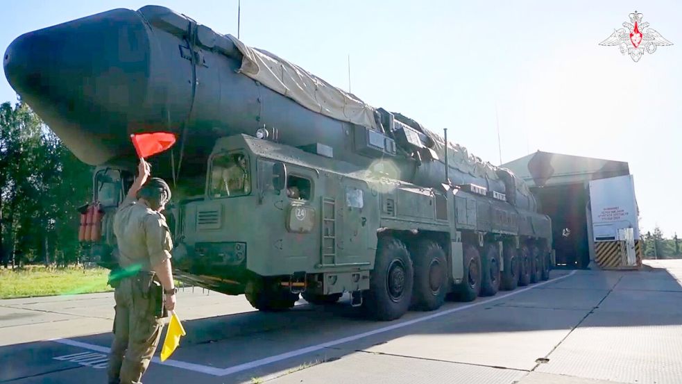 Ein russischer Raketenwerfer des Typs Jars bei einer Übung. (Archivbild) Foto: Uncredited/Rusian Defense Minist