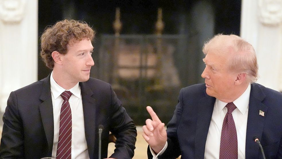 Zuckerberg dürfte sich auch Unterstützung von US-Präsident Donald Trump erhoffen. (Archivbild) Foto: Alex Brandon/AP/dpa