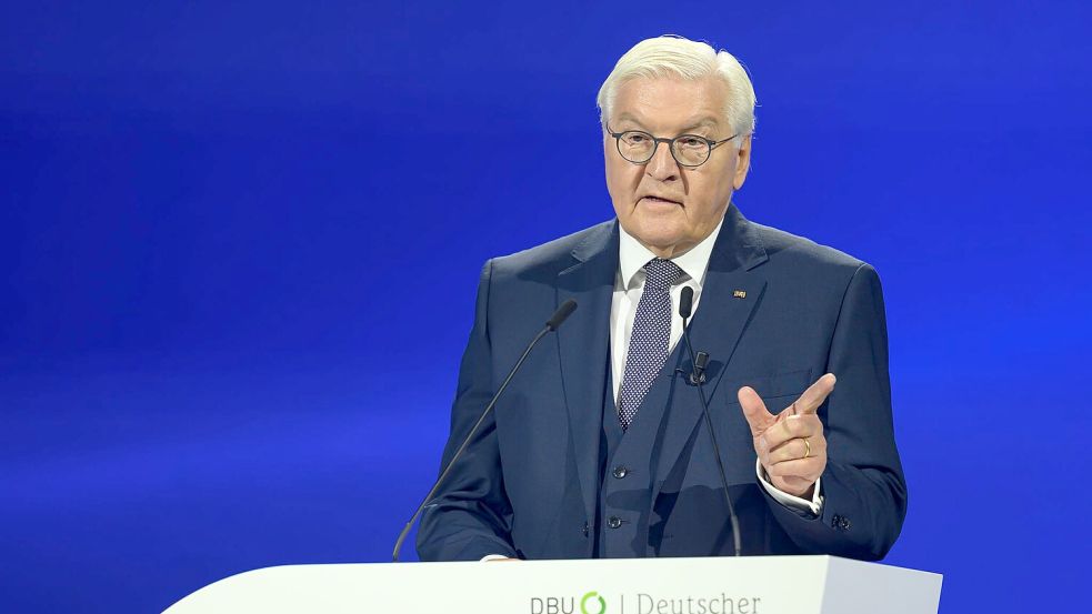 Bundespräsident Steinmeier mahnt, den Klimaschutz nicht zu vergessen. Foto: Hendrik Schmidt