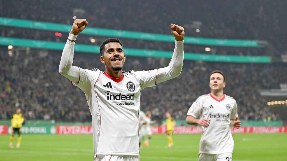 Brachte die Eintracht in Führung: Ansgar Knauff. Foto: Arne Dedert