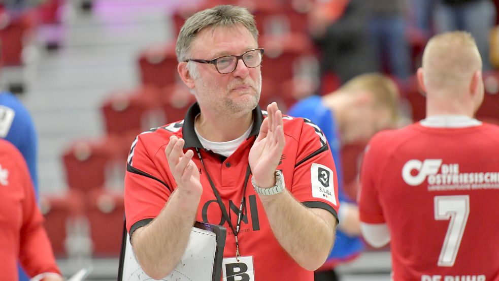 Arek Blacha war von 2013 bis 2022 mit Leib und Seele Trainer des OHV Aurich. Archivfoto: Klaus Ortgies