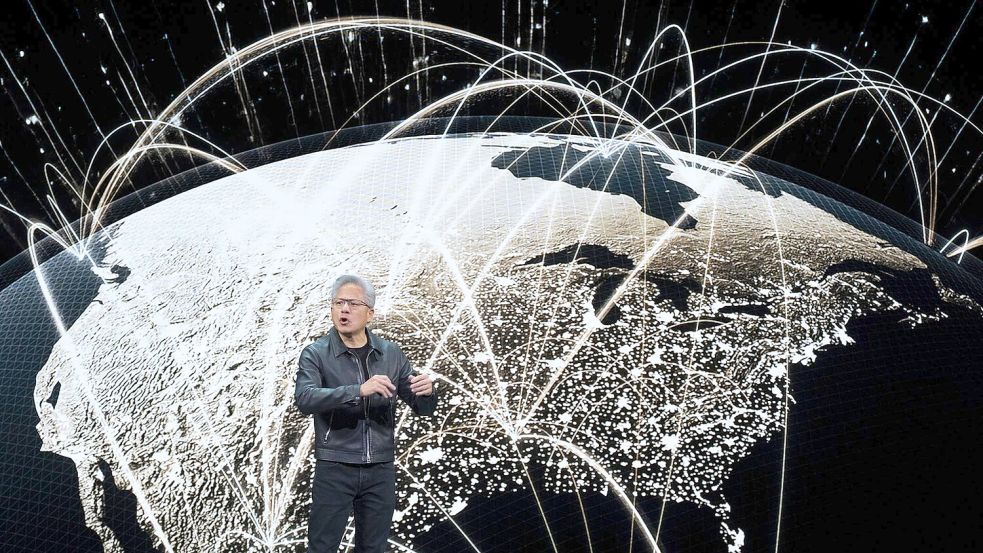 Nvidia-Chef Jensen Huang gelang es, ein gutes Verhältnis zu US-Präsident Donald Trump aufzubauen. Foto: Manuel Balce Ceneta/AP/dpa