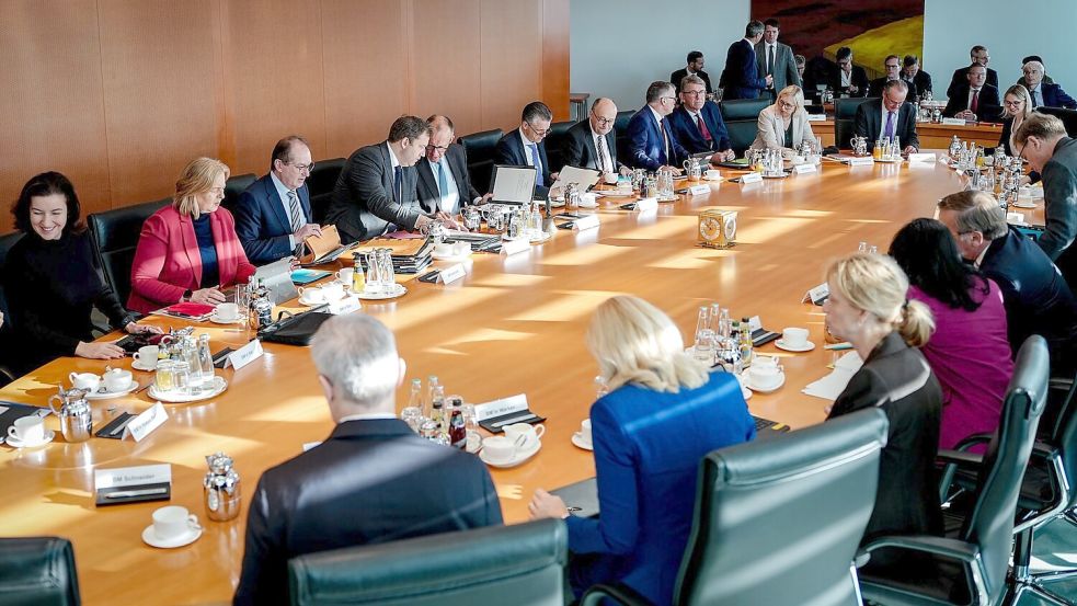 Die wöchentliche Kabinettsitzung stand diesmal unter der Überschrift „Entlastungskabinett“ Foto: Kay Nietfeld/dpa