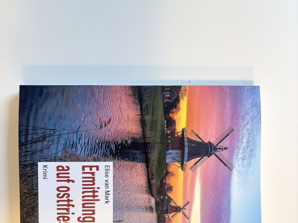 Das Titelbild des Krimis „Ermittlungen auf ostfriesisch“ von Elise van Mark. Foto: Madita Janßen