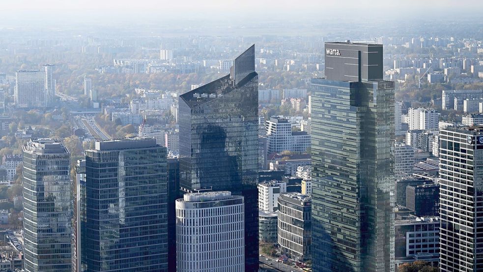 Die Skyline Warschaus: Die Hauptstadt Polens strahlt viel wirtschaftliche Dynamik aus. Foto: AFP/SERGEI GAPON
