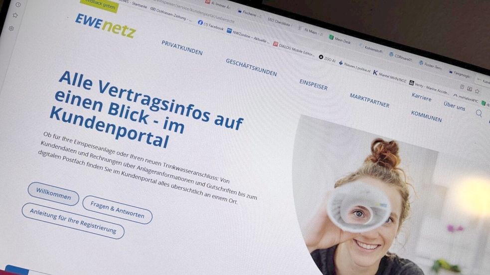 Über das Online-Portal von EWE Netz können fast alle Anliegen angegeben und bearbeitet werden. Manchmal sind die Anliegen der Kunden dafür allerdings zu komplex. Foto: Melanie Hanz