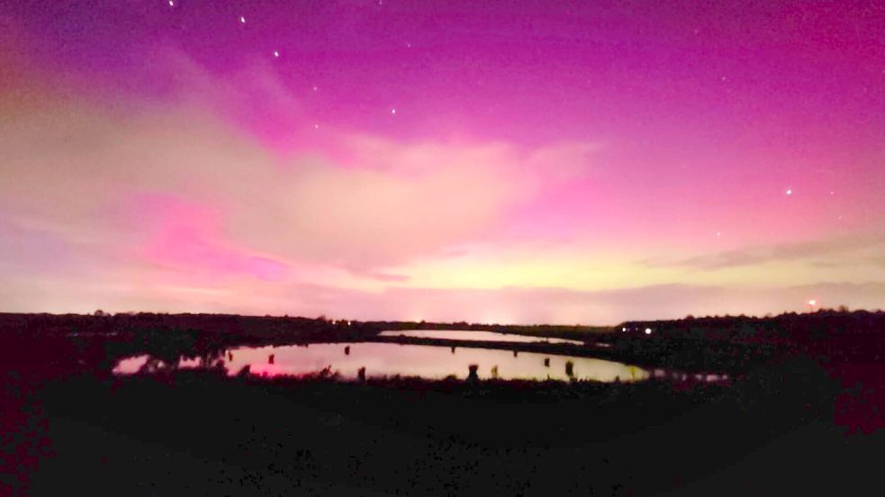 Auch in Wiesmoor waren im Oktober 2024 Polarlichter zu sehen. Foto: Nicole Siebert in Wiesmoor