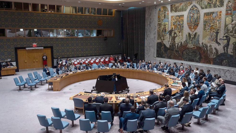 Der Sicherheitsrat billigte den Nahost-Friedensplan von US-Präsident Trump. (Archivbild) Foto: Yuki Iwamura/AP/dpa