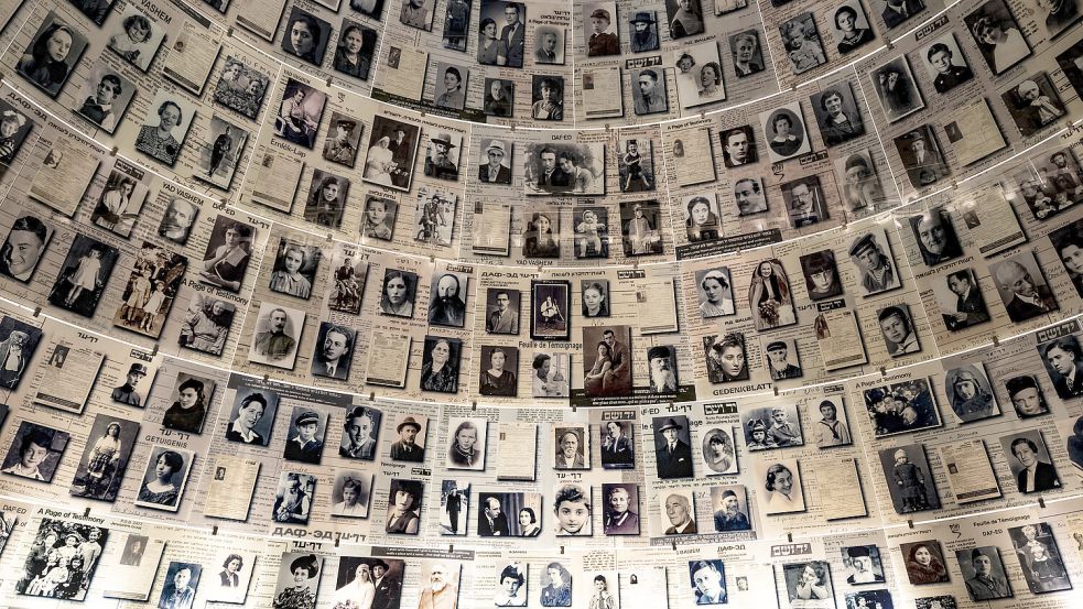 Die Halle der Namen in der Holocaust Gedenkstätte Yad Vashem. DPA-Foto: Fabian Sommer
