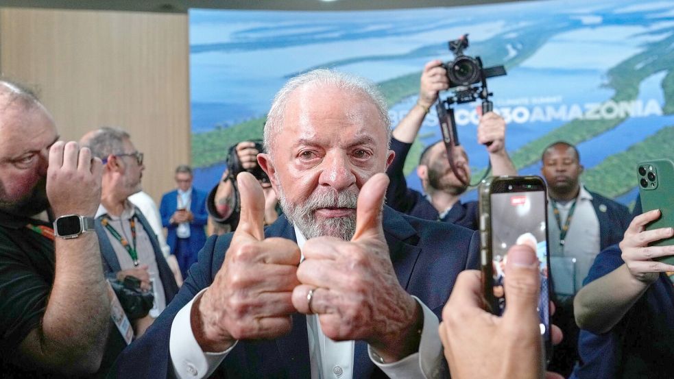 Brasiliens Präsident Luiz Inácio Lula da Silva wollte viel erreichen - doch der Erfolg ist überschaubar. (Archivbild) Foto: Eraldo Peres/AP/dpa
