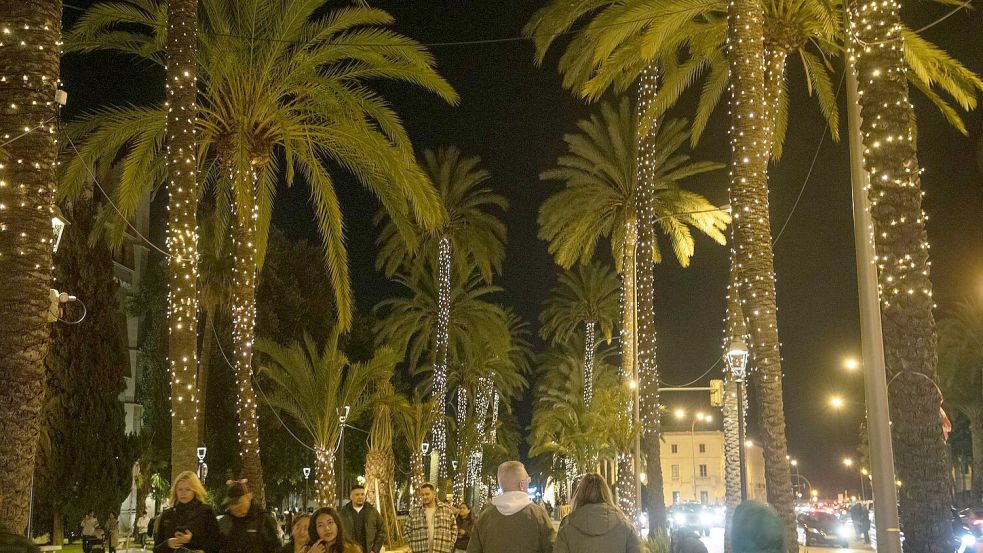 Palma hat die Weihnachtsbeleuchtung angeschaltet. Foto: Clara Margais