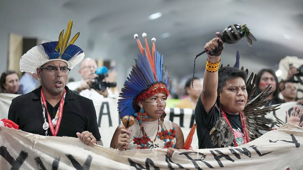 Der Klimagipfel war von Protesten Indigener begleitet worden. Foto: Andre Penner/AP/dpa