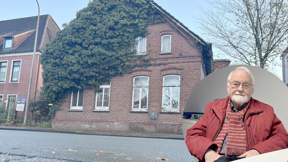 Vor knapp 25 Jahren verkaufte Helmut Strankmeyer das Haus seiner Großeltern in der Ubbo-Emmius-Straße. Foto: Jasmin Oltmanns/Björn Klüver