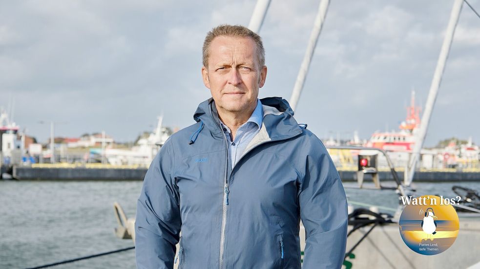 Der Borkumer Bürgermeister Jürgen Akkermann bezeichnet Klaasohm als identitätsstiftend. Wer auf Borkum aufwächst, werde mit dem Fest groß. Foto: Verena Brüning / Greenpeace