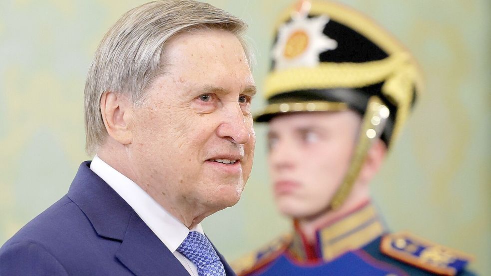 Der Friedensplan sei im Detail bisher gar nicht mit Russland besprochen worden, sagte Juri Uschakow. (Archivbild) Foto: Maxim Shemetov/Reuters Pool via