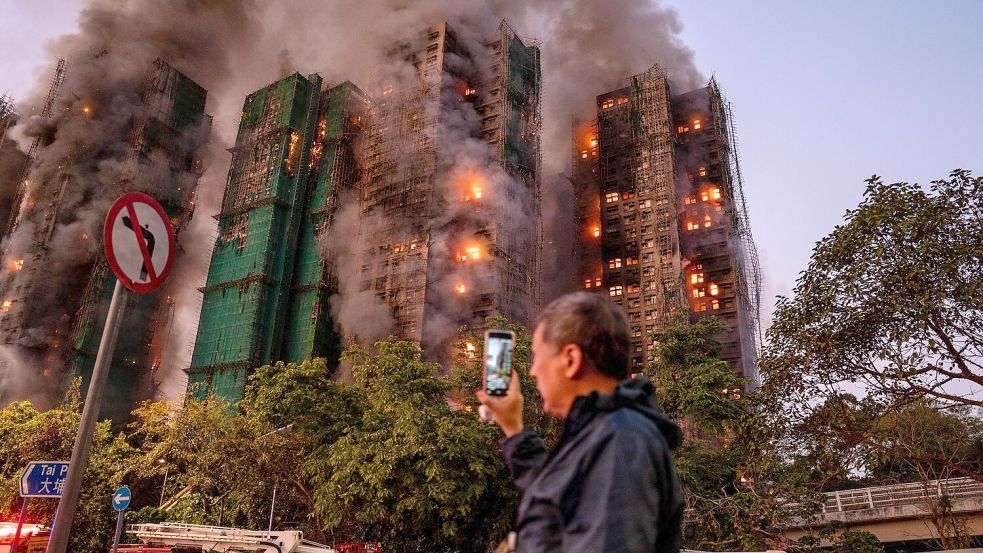 Mindestens 44 Menschen sind bei dem Brand ums Leben gekommen. Foto: Vernon Yuen
