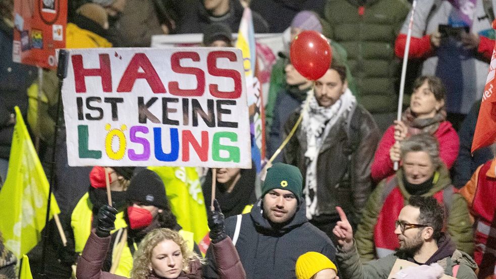 Demo gegen neue AfD-Jugendorganisation in Gießen. Foto: Boris Roessler