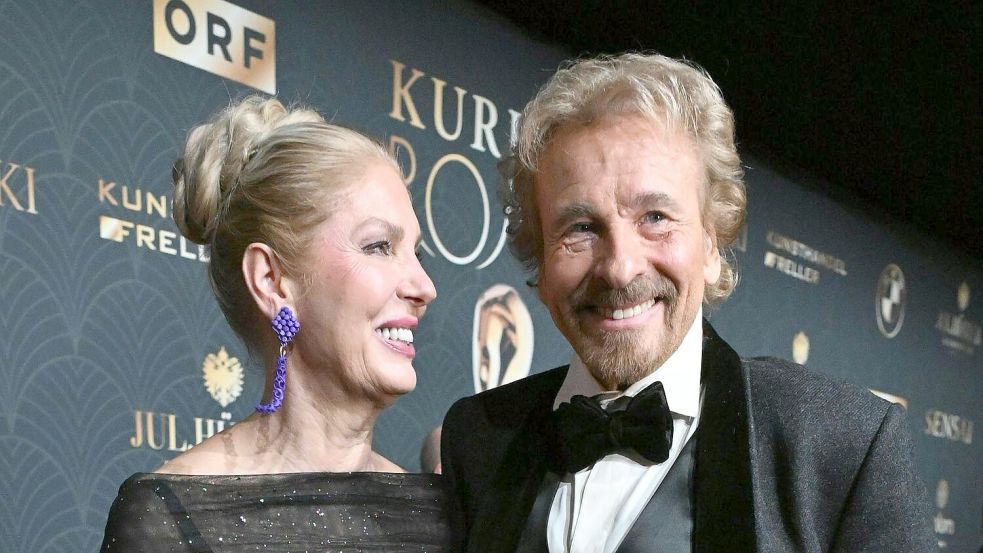 Thomas Gottschalk kam mit seiner Ehefrau Karina zur Romy-Vergabe. Foto: Barbara Gindl