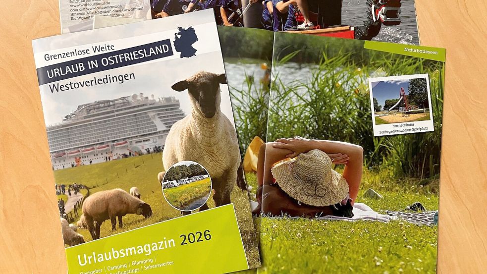 Das neue Urlaubsmagazin 2026 informiert über Freizeitangebote und Ausflugstipps in Westoverledingen. Foto: Gemeinde Westoverledingen/Beening