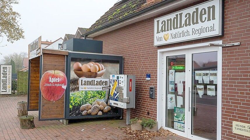 Der „Landladen“, zu dem auch der Kartoffelautomat mit Frisch- und Saisonware gehört, schließt. Foto: Thomas Vorwerk