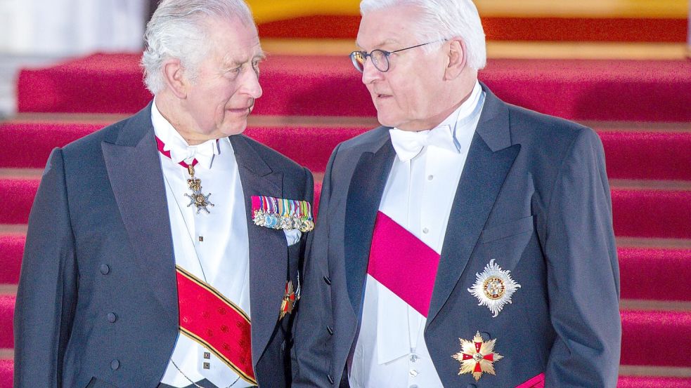 Gegenbesuch: Bundespräsident Frank-Walter Steinmeier und seine Frau Elke Büdenbender kommen zum Staatsbesuch nach London Foto: Jens Büttner