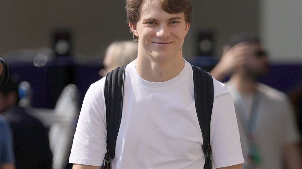 Nur noch Dritter mit den rechnerisch geringsten WM-Chancen: Oscar Piastri. Foto: Altaf Qadri/AP/dpa