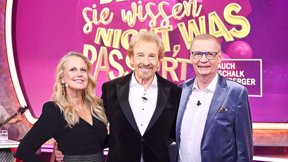 Das bisherige Trio der RTL-Show „Denn sie wissen nicht, was passiert“. Foto: Julia Feldhagen/RTL/dpa