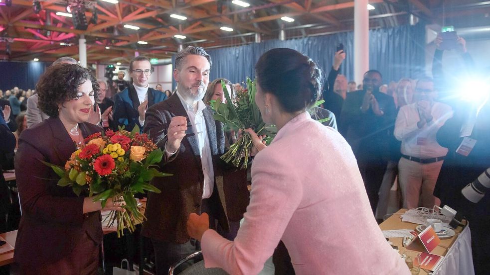 Führungswechsel beim BSW: Sahra Wagenknecht gibt den Vorsitz ab, Amira Mohamed Ali und Fabio De Masi sind gewählt. Foto: Klaus-Dietmar Gabbert