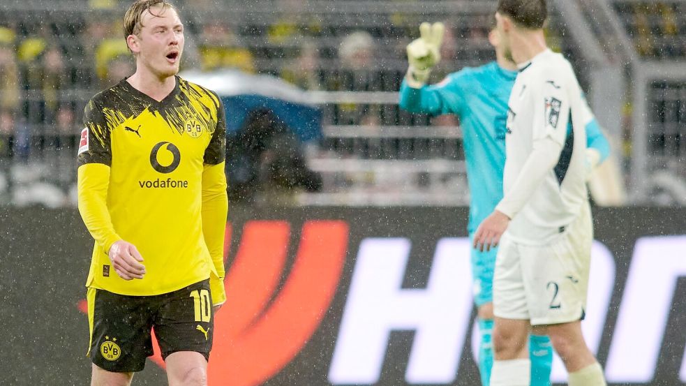 BVB-Profi Julian Brandt war von der Art und Weise des 2:0-Sieges gegen Hoffenheim wenig begeistert Foto: Bernd Thissen