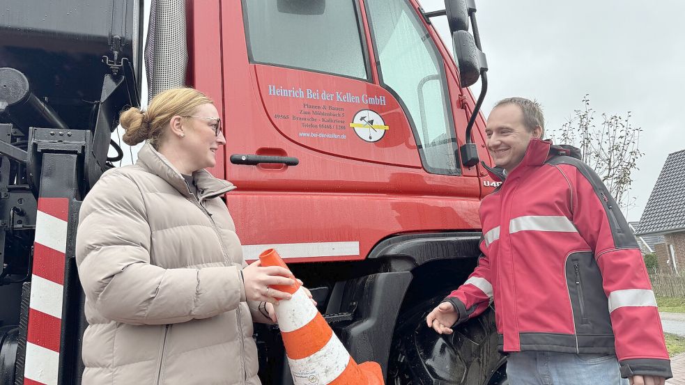 Alexander (r.) und Annika Bei der Kellen führen das 1984 gegründete Bauunternehmen Heinrich Bei der Kellen GmbH aus Bramsche-Kalkriese. Foto: Marcus Alwes
