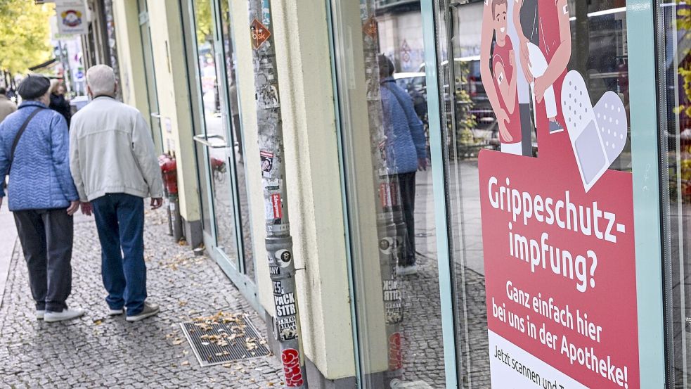 Auch in Apotheken kann man sich gegen Grippe impfen lassen. Foto: Jens Kalaene/dpa