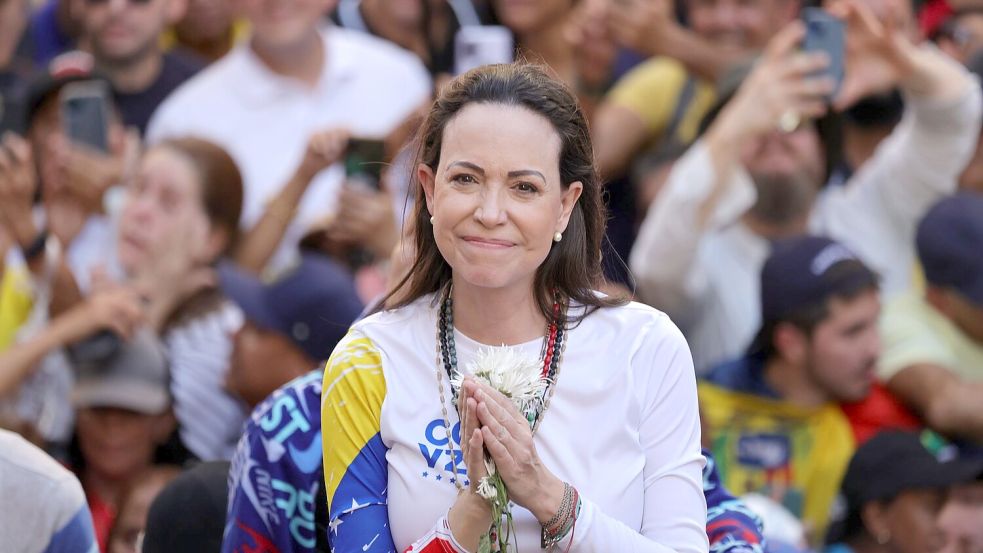 María Corina Machado ist die diesjährige Friedensnobelpreisträgerin. (Archivbild) Foto: Jesus Vargas/dpa