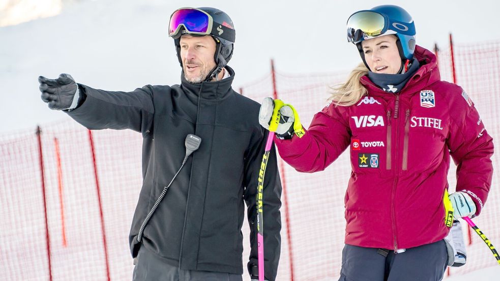 Ein Dream Team? Lindsey Vonn wird von Ex-Abfahrtsstar Aksel Lund Svindal trainiert. Foto: Jean-Christophe Bott