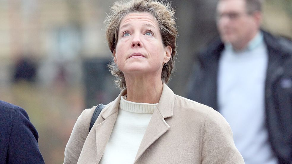 Christina Block, deutsche Gastronomin und Unternehmerin, steht nach drei Wochen Pause wieder vor dem Landgericht Hamburg. Foto: dpa/Georg Wendt