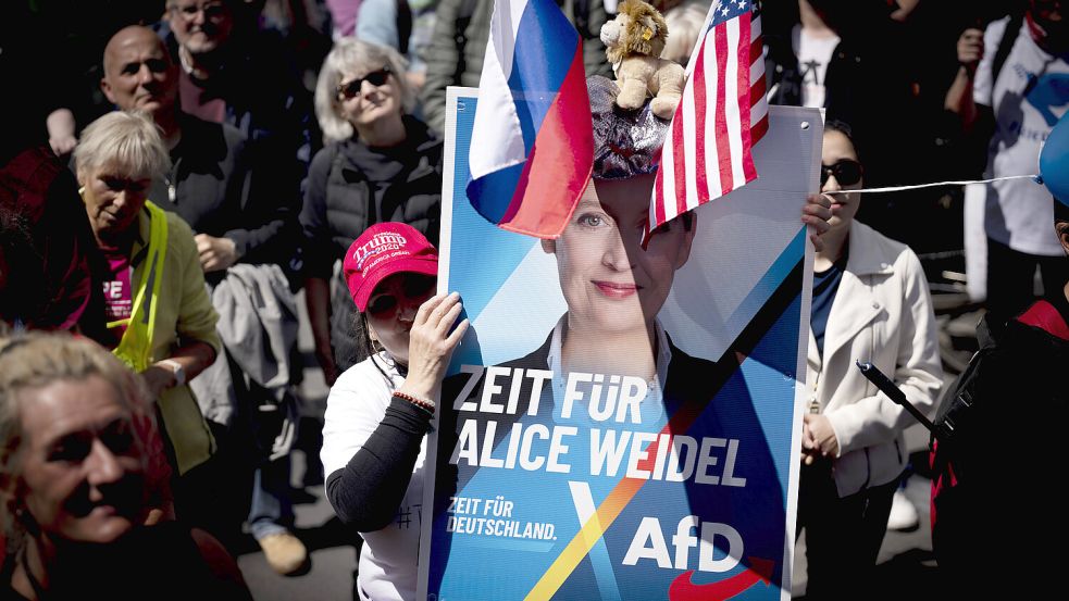 Es geht auch gegen Europa: Die AfD versucht zunehmend, sich der MAGA-Bewegung anzubiedern. Foto: IMAGO/IPON