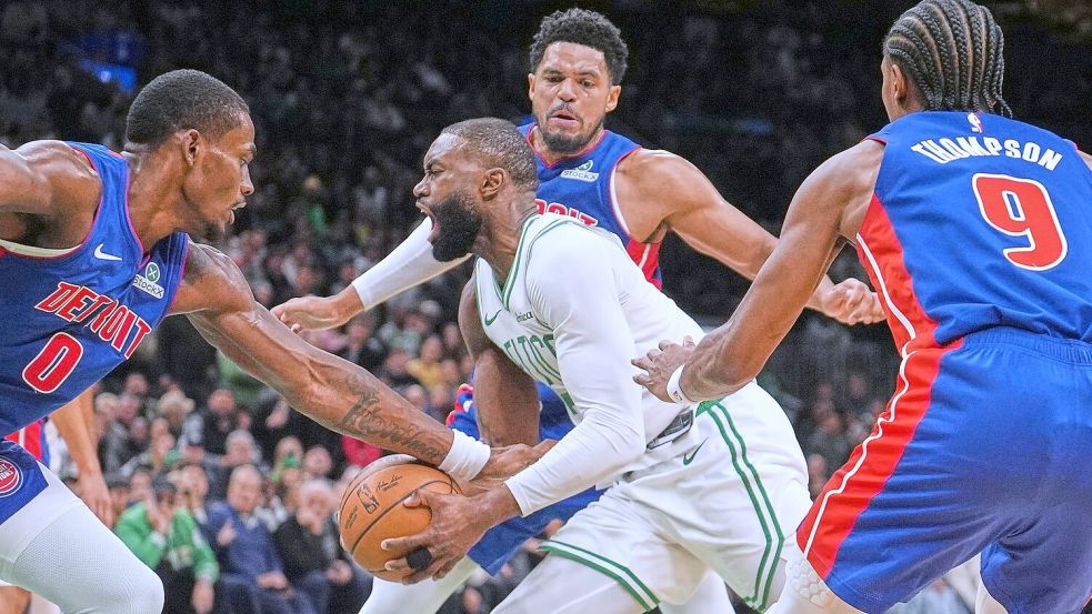 Die Celtics fanden am Ende keinen Ausweg gegen die Pistons. Foto: Charles Krupa/AP/dpa