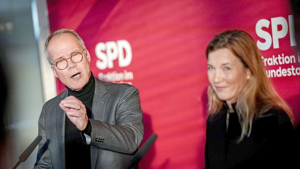 Der SPD-Fraktionsvorsitzende Matthias Miersch lobt die diplomatischen Fortschritte in den Ukraine-Gesprächen. Foto: Kay Nietfeld/dpa