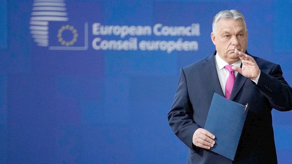 Blockiert eine Positionierung zum EU-Erweiterungsprozess: Ungarns Ministerpräsident Viktor Orban. (Archivbild) Foto: Virginia Mayo/AP/dpa