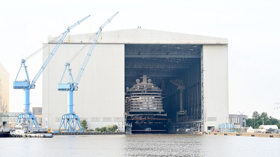 Die Meyer Werft in Papenburg sorgte für eine heftige Debatte im Landtag. Foto: dpa/ Lars Penning