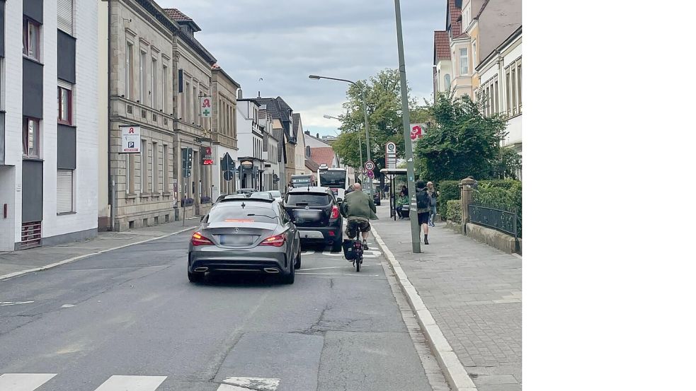 Beschlossene Sache: Die Bramscher Straße als schmale Straße mit viel Verkehr wird umgebaut. Foto: Karin C. Punghorst