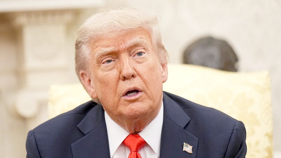 US-Präsident Donald Trump löst mit Zollstreitigkeiten politische Konflikte aus. (Archivbild) Foto: Michael Kappeler